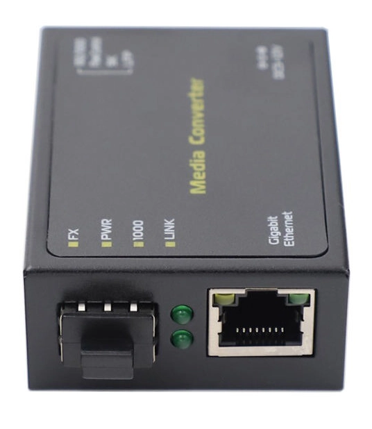 Мини-оптоволоконный медиаконвертер 1000Base-FX - 1000Base-TX